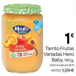Oferta de Hero - Tarrito Frutas Baby por 1€ en Supermercados El Jamón