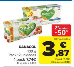 Oferta de Danacol - 100g por 7,74€ en Carrefour