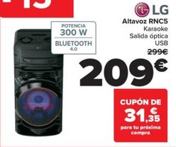 Oferta de Lg - Altavoz RNC5 por 209€ en Carrefour