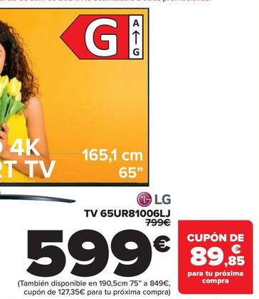 Oferta de LG - Tv 65UR81006LJ por 599€ en Carrefour
