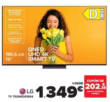Oferta de LG - Tv 75QNED816RA por 1349€ en Carrefour