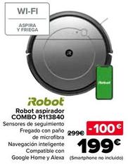 Oferta de IRrobot - Robot Aspirador Combo R113840 por 199€ en Carrefour