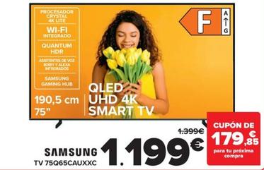 Oferta de Samsung - TV 75Q65CAUXXC por 1199€ en Carrefour