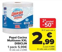 Oferta de Discilin - Papel Cocina Multiusos Xxl por 2,99€ en Carrefour
