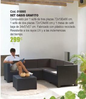 Oferta de Set Oasis Grafito por 299€ en YMÁS
