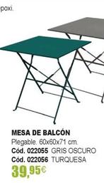 Oferta de Mesa De Balcón por 39,95€ en Optimus