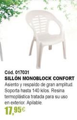 Oferta de Sillón Monoblock Confort por 17,95€ en Optimus