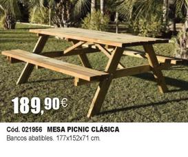 Oferta de Mesa Picnic Clásica por 189,9€ en Optimus