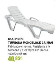 Oferta de Tumbona Monoblock Caimán por 40,95€ en Optimus