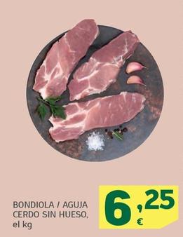 Oferta de Bondiola / Aguja Cerdo Sin Hueso por 6,25€ en HiperDino