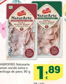 Oferta de Campofrío - Naturarte Jamon Cocido Extra por 1,89€ en HiperDino