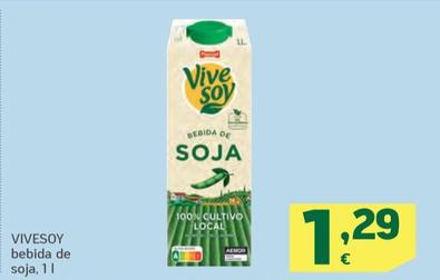 Oferta de Vivesoy - Bebida De Soja por 1,29€ en HiperDino