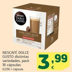 Oferta de Nescafé® Dolce Gusto® - Distintas Variedades por 3,99€ en HiperDino