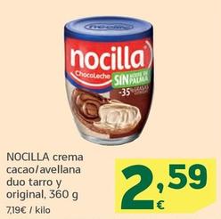 Oferta de Nocilla - Crema Cacao/avellana Duo Tarro Y Original por 2,59€ en HiperDino