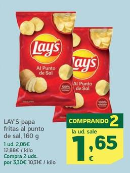 Oferta de Lay's - Papa Fritas Al Punto De Sal por 2,06€ en HiperDino