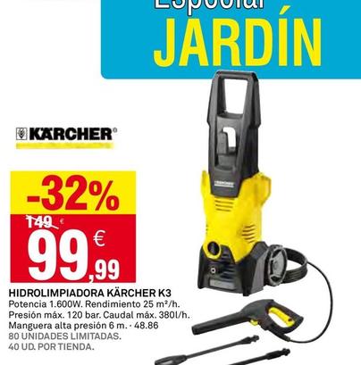 Oferta de Kärcher - Hidrolimpiadora por 99,99€ en Bricoking