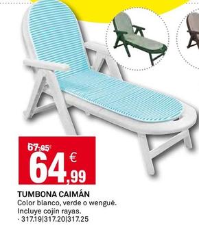 Oferta de Tumbona Caimán por 64,99€ en Bricoking