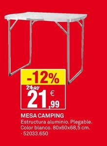 Oferta de Mesa Camping por 21,99€ en Bricoking