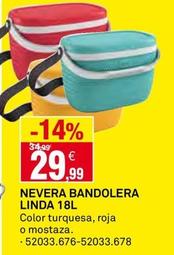 Oferta de Nevera Bandolera Linda por 29,99€ en Bricoking