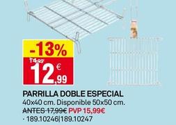 Oferta de Parrilla Doble Especial por 12,99€ en Bricoking