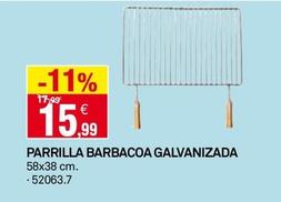 Oferta de Parrilla Barbacoa Galvanizada por 15,99€ en Bricoking