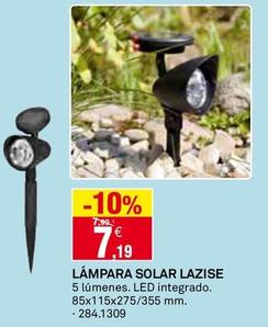 Oferta de Lámpara Solar Lazise por 7,19€ en Bricoking