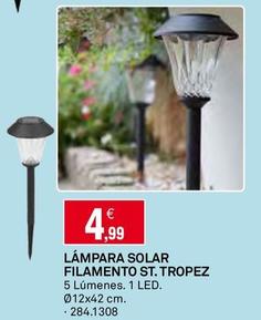 Oferta de Lámpara Solar Filamento St. Tropez por 4,99€ en Bricoking