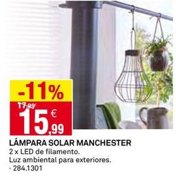 Oferta de Lámpara Solar Manchester por 15,99€ en Bricoking