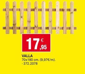 Oferta de Valla por 17,95€ en Bricoking