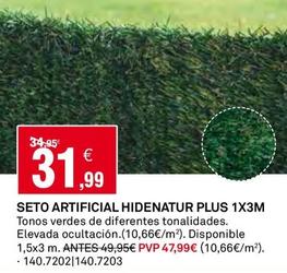 Oferta de Seto Artificial Hidenatur Plus 1x3M por 31,99€ en Bricoking