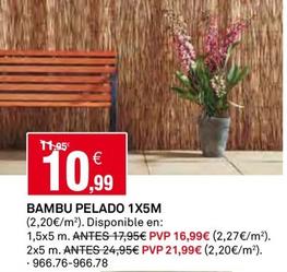 Oferta de Bambu Pelado 1x5M por 10,99€ en Bricoking