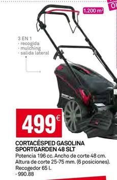 Oferta de Cortacésped Gasolina Sportgarden por 499€ en Bricoking