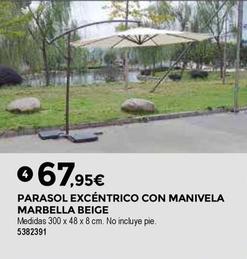Oferta de Parasol Excéntrico Con Manivela Marbella Beige por 67,95€ en BigMat