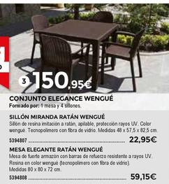 Oferta de Bigmat - Conjunto Elegance Wengué por 150,95€ en BigMat