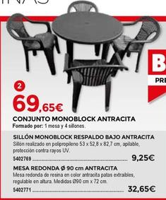 Oferta de Conjunto Monoblock Antracita por 69,65€ en BigMat