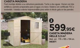 Oferta de Caseta Madera Helle por 599,95€ en BigMat