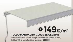 Oferta de Toldo Manual Bw13000s Beige por 149€ en BigMat