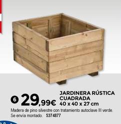 Oferta de Jardinera Rústica Cuadrada por 29,99€ en BigMat