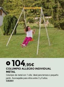 Oferta de Bigmat - Columpio Allegro Individual Metal por 104,95€ en BigMat