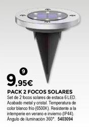 Oferta de Bigmat - Pack 2 Focos Solares por 9,95€ en BigMat