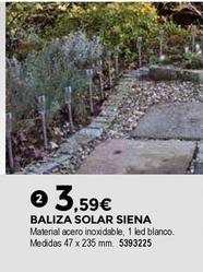 Oferta de Bigmat - Baliza Solar Siena por 3,59€ en BigMat
