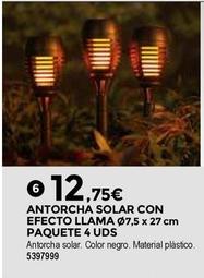 Oferta de Bigmat - Antorcha Solar Con Efecto Llama Paquete por 12,75€ en BigMat