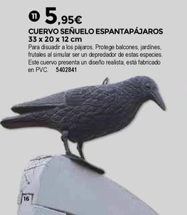 Oferta de Bigmat - Cuervo Señuelo Espantapájaros por 5,95€ en BigMat