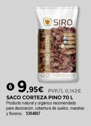 Oferta de Siro - Saco Corteza Pino por 9,95€ en BigMat