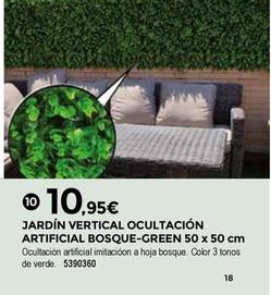 Oferta de Bigmat - Jardín Vertical Ocultación Artificial Bosque-green por 10,95€ en BigMat