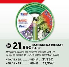 Oferta de Bigmat - Manguera Basic por 21,95€ en BigMat