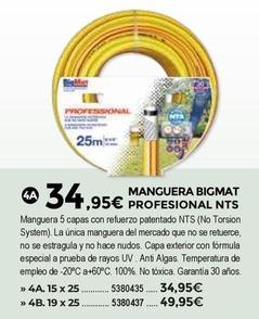 Oferta de Manguera por 34,95€ en BigMat