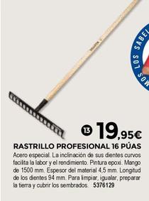 Oferta de Rastrillo Profesional 16 Púas por 19,95€ en BigMat