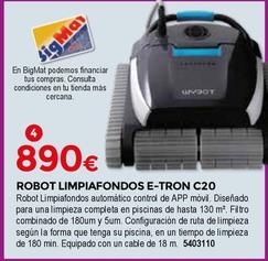 Oferta de Bigmat - Robot Limpiafondos E-tron C20 por 890€ en BigMat