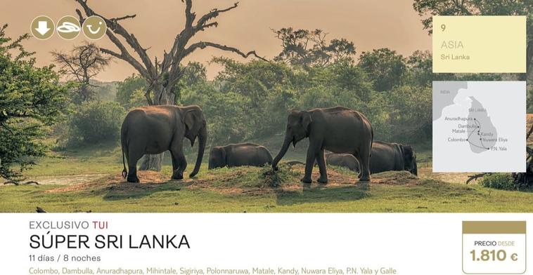 Oferta de Súper Sri Lanka por 1810€ en Tui Travel PLC